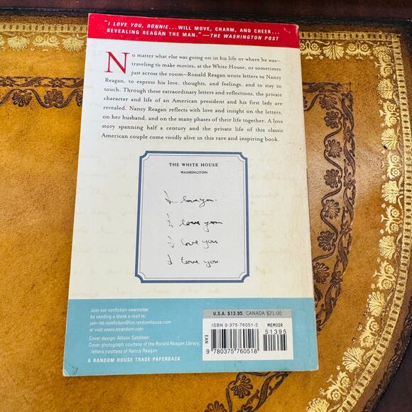 I Love You, Ronnie: The Letters of Ronald Reagan to Nancy Reagan Paperback 2002 - Picture 2 of 3